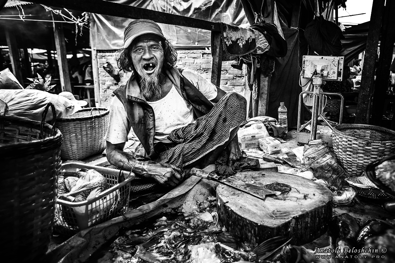 Market vendor, Myanmar