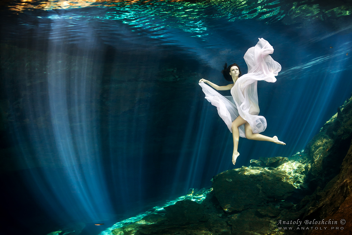 Cenote Chac Mool, uw model, Beloshchin, Белощин