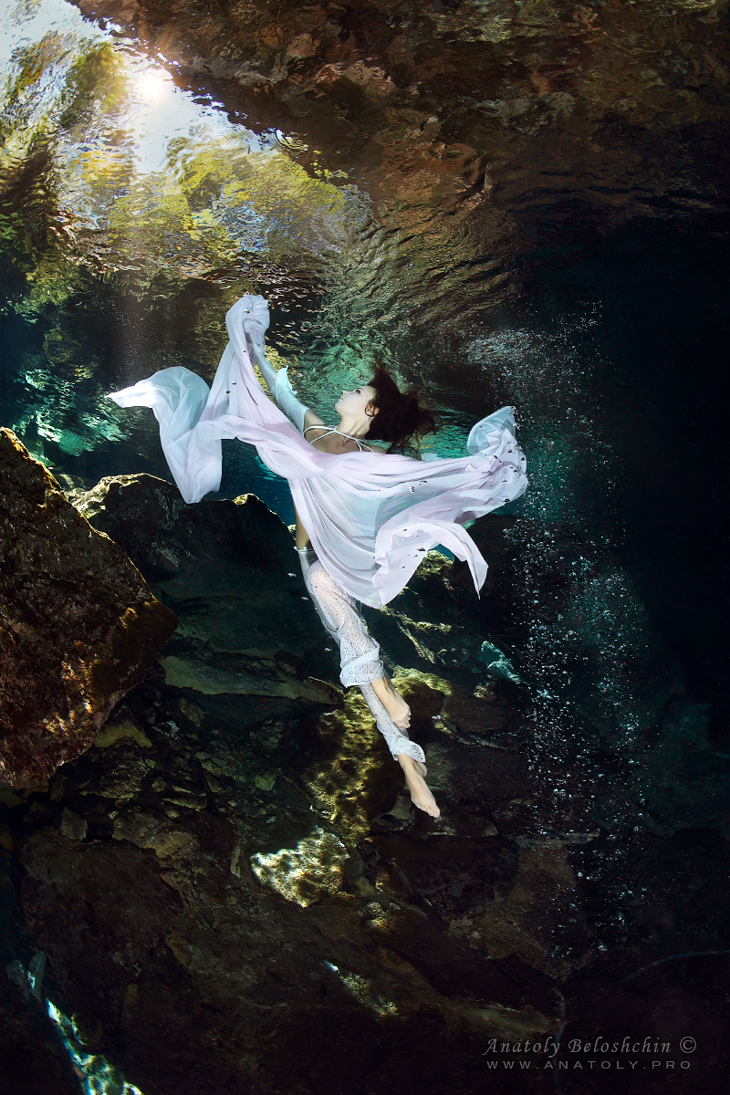 Cenote Chac Mool, uw model, Beloshchin, Белощин