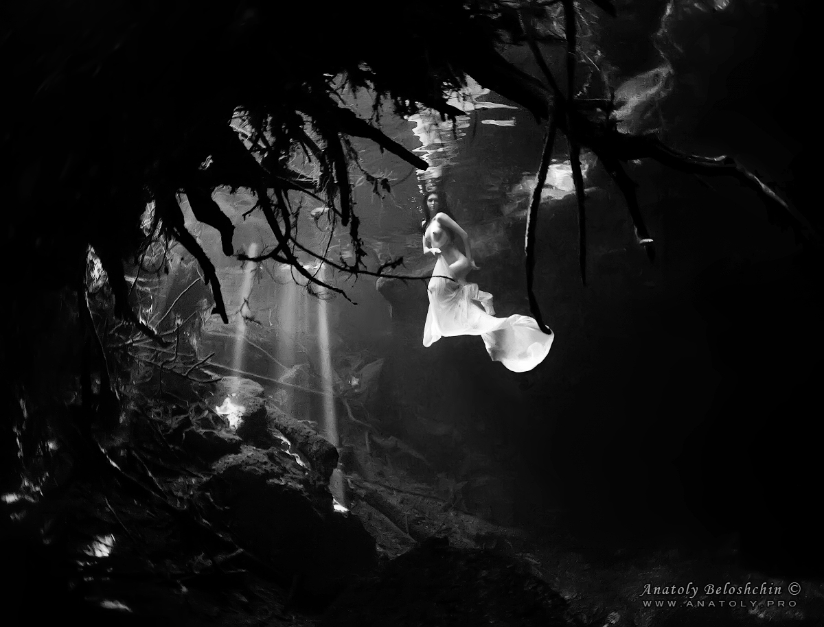 Cenote Chac Mool, uw model, Beloshchin, Белощин