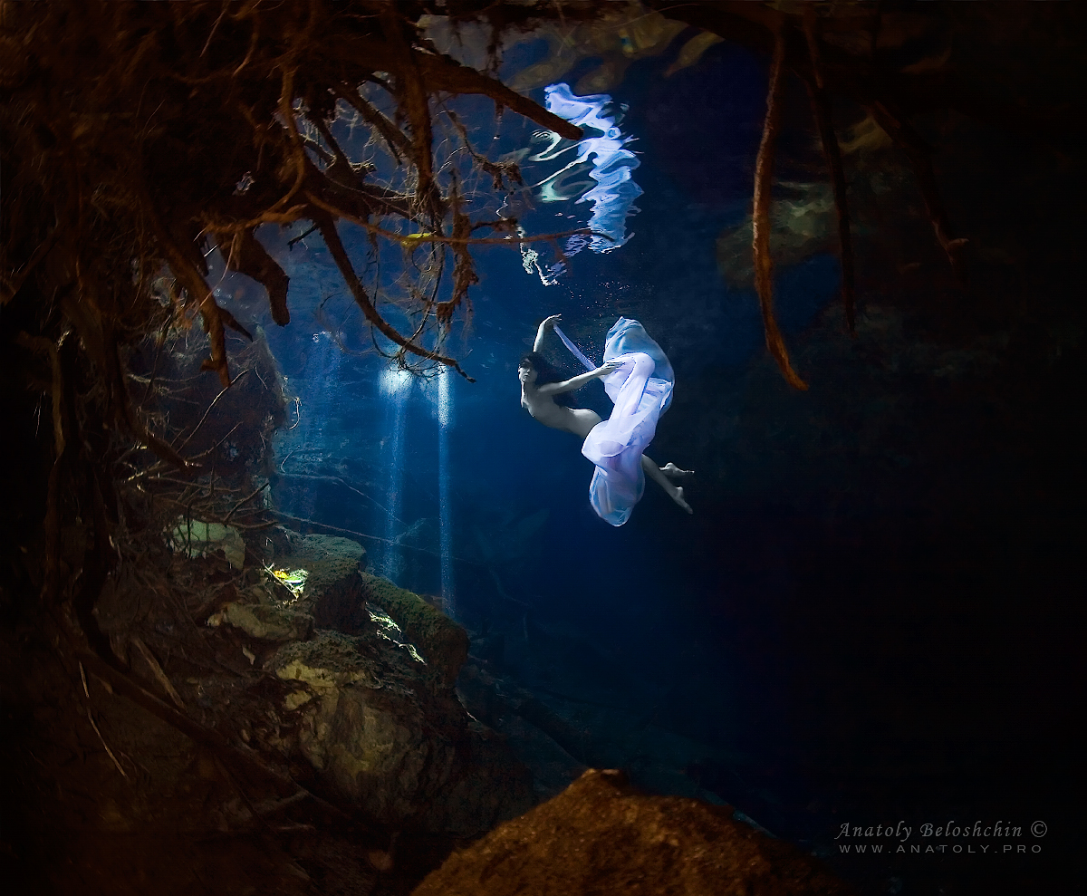 Cenote Chac Mool, uw model, Beloshchin, Белощин