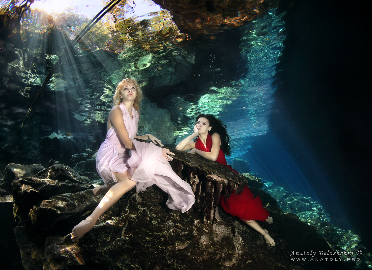 Cenote Chac Mool, uw model, Beloshchin, Белощин