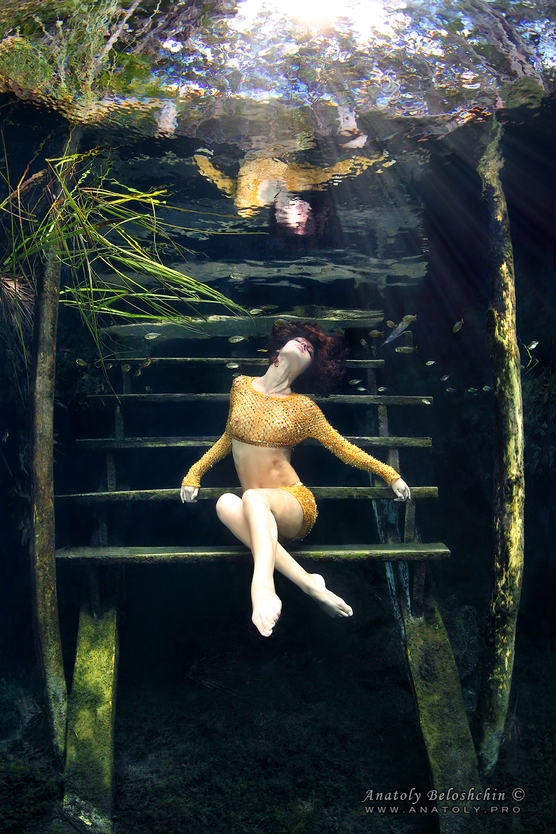 Cenote Cristal, model, Anatoly Beloshchin, Mexico, Tulum, Анатолий Белощин