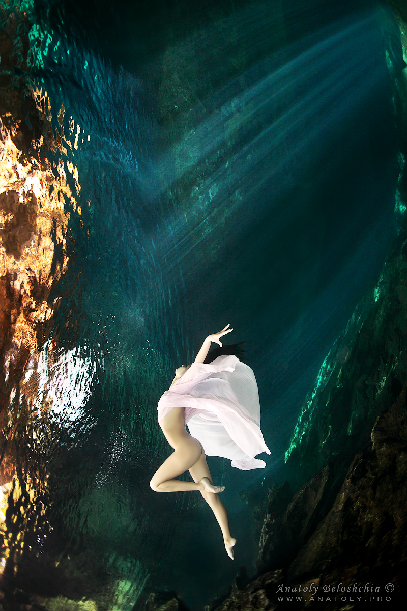 Cenote Chac Mool, uw model, Beloshchin, Белощин