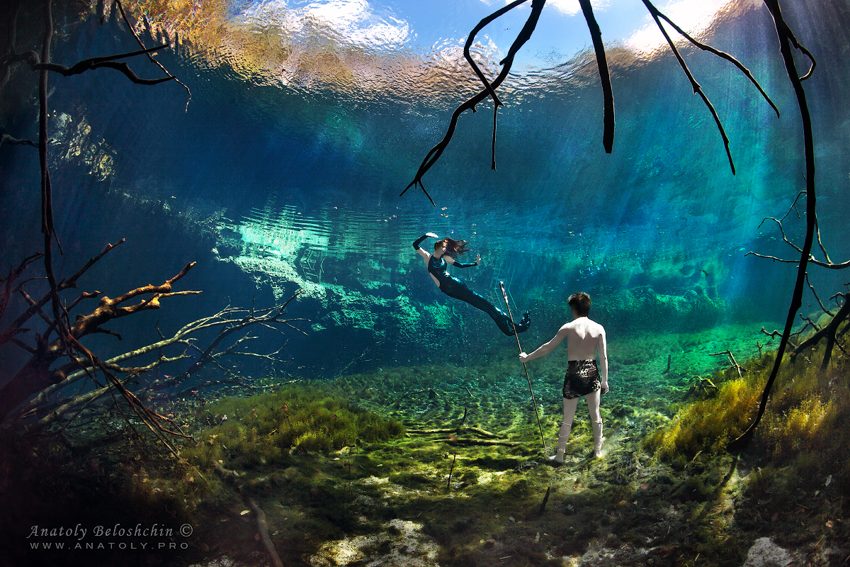 Cenote Aktun Ha, model, Anatoly Beloshchin, Mexico, Tulum, Анатолий Белощин