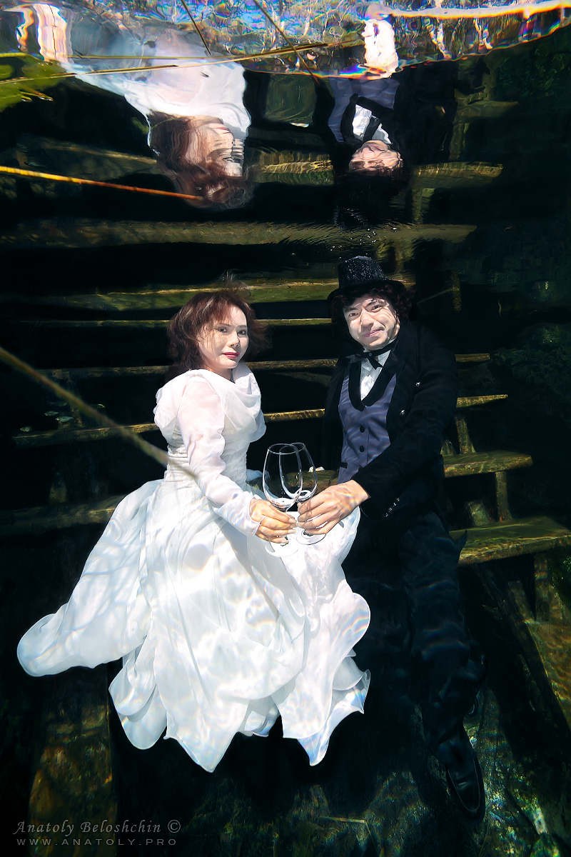 Dewi Sukarno, Cenote Cristal, Mexico, Anatoly Beloshchin, Анатолий Белощин