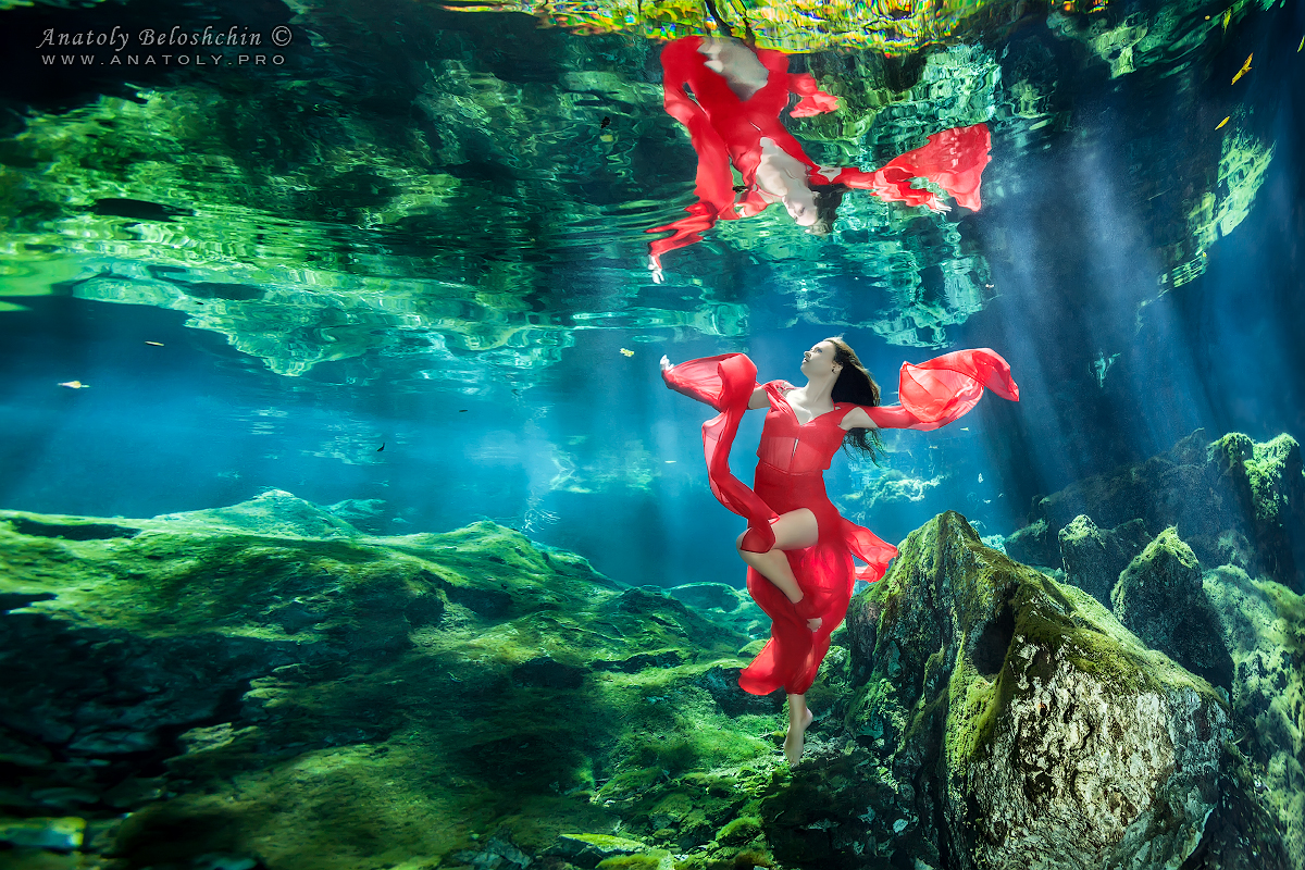 Cenote Minotauro, model, Anatoly Beloshchin, Mexico, Tulum, Анатолий Белощин