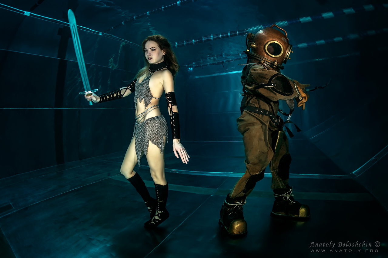 Swimming pool, underwater model, Anatoly Beloshchin, Бассейн МЧС, Анатолий Белощин