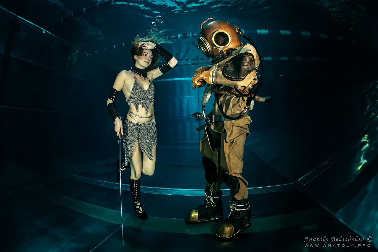 Swimming pool, underwater model, Anatoly Beloshchin, Бассейн МЧС, Анатолий Белощин