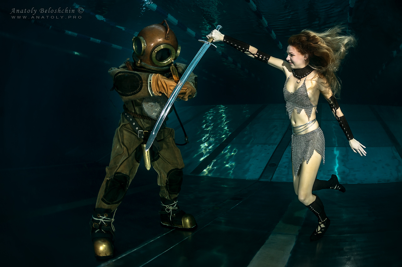 Swimming pool, underwater model, Anatoly Beloshchin, Бассейн МЧС, Анатолий Белощин