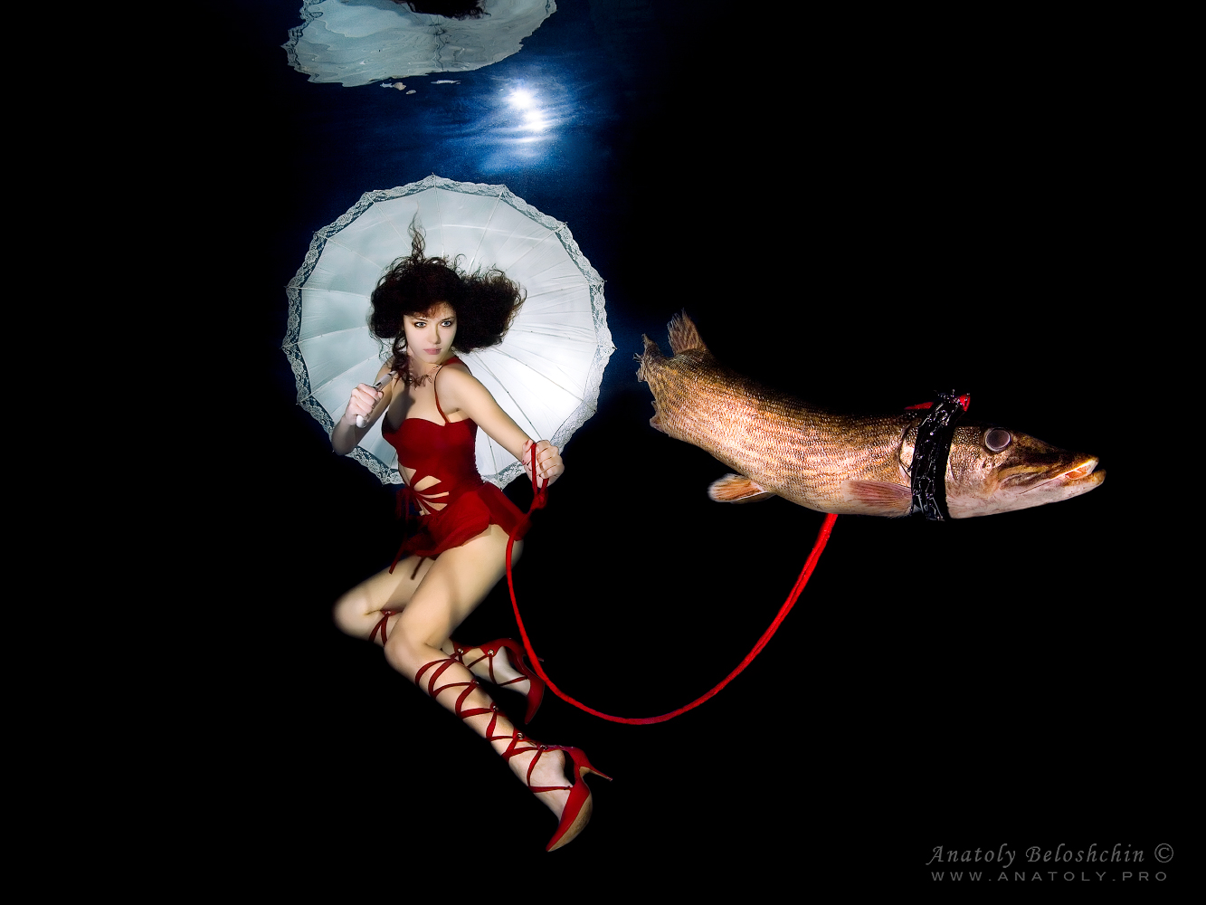 Underwater model, Beloshchin, Белощин