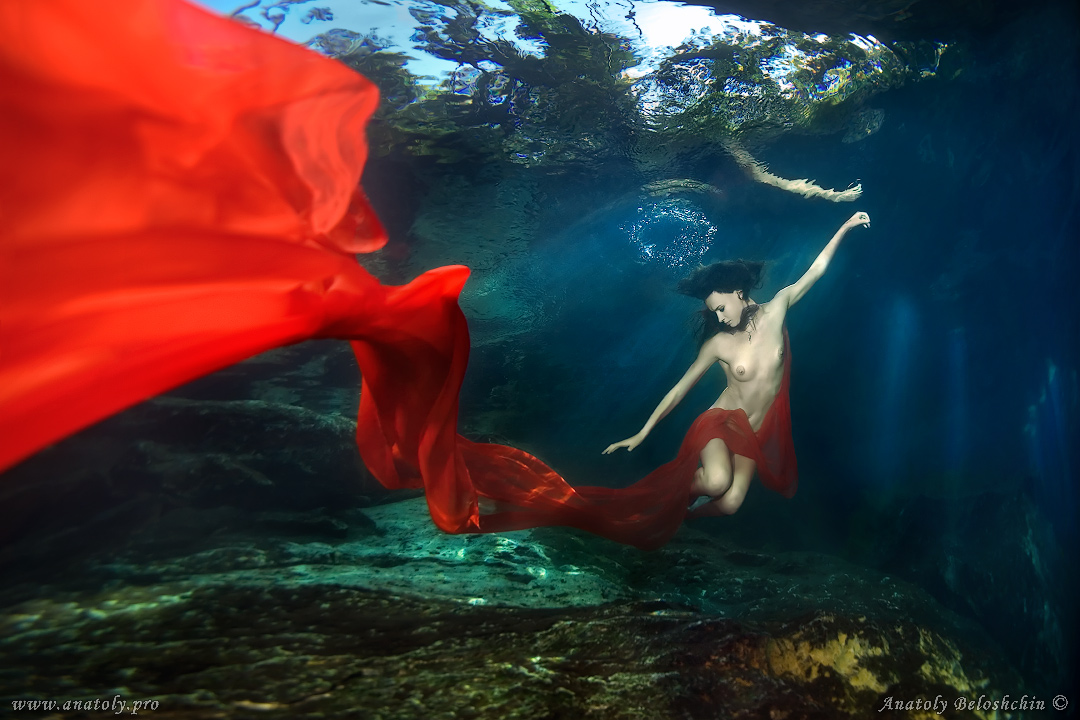 Underwater model, Beloshchin, Белощин