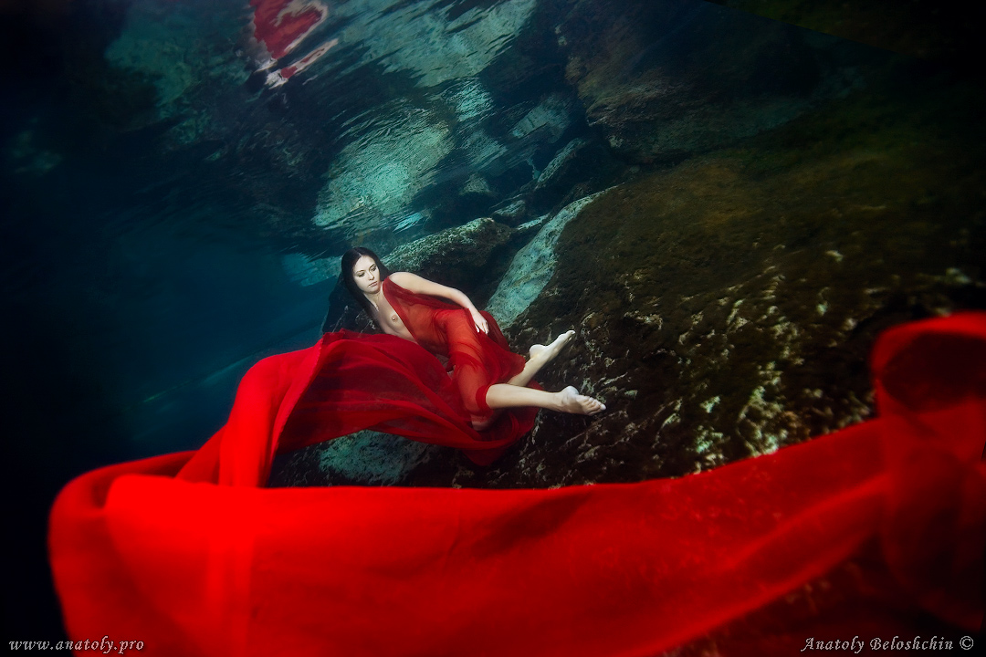 Underwater model, Mexico, Beloshchin, Белощин