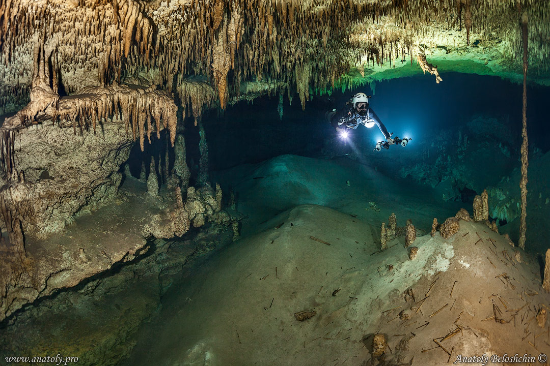The cave Mundo Escondido, Mexico, Anatoly Beloshchin, Анатолий Белощин 