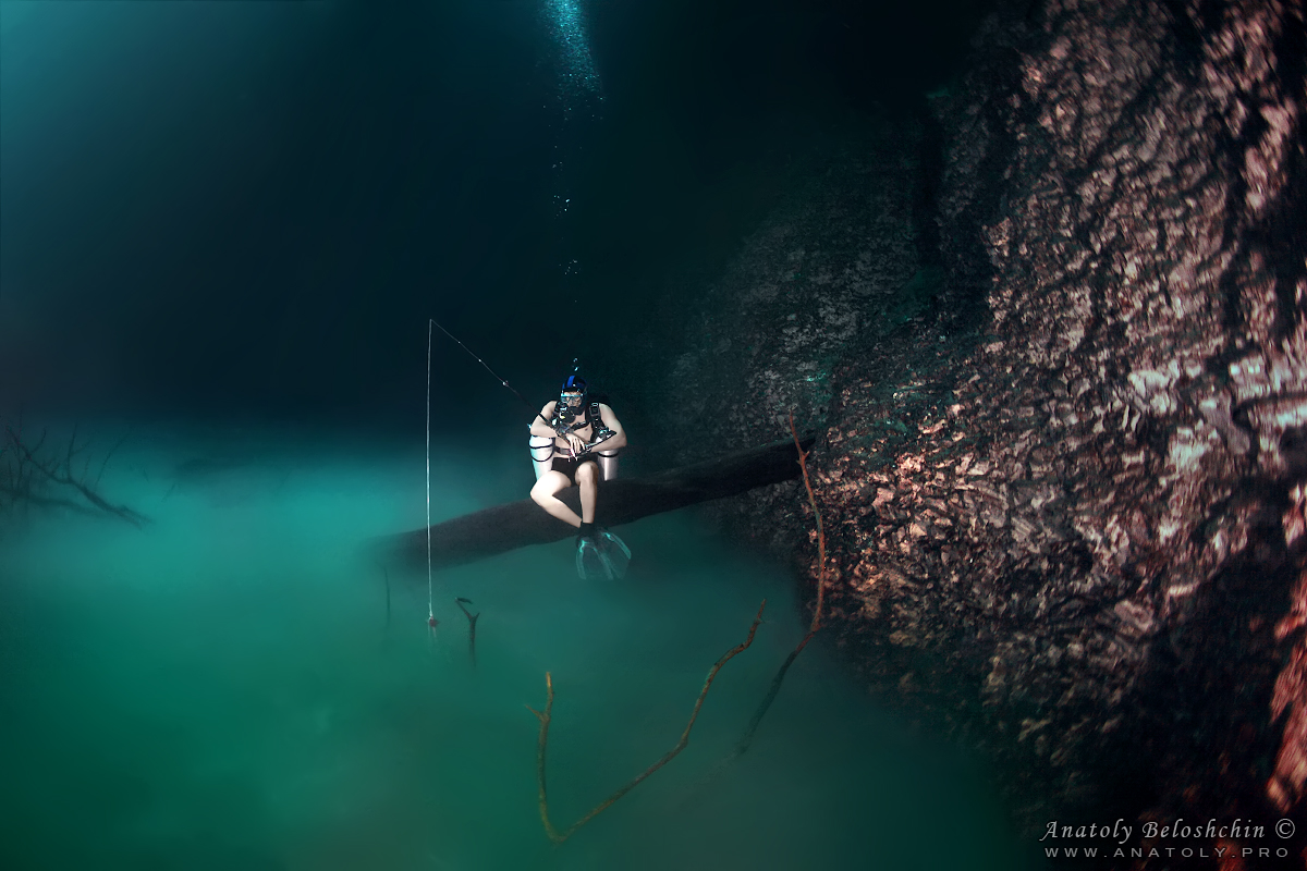 Cenote Angelita, Mexico, Anatoly Beloshchin, Анатолий Белощин 