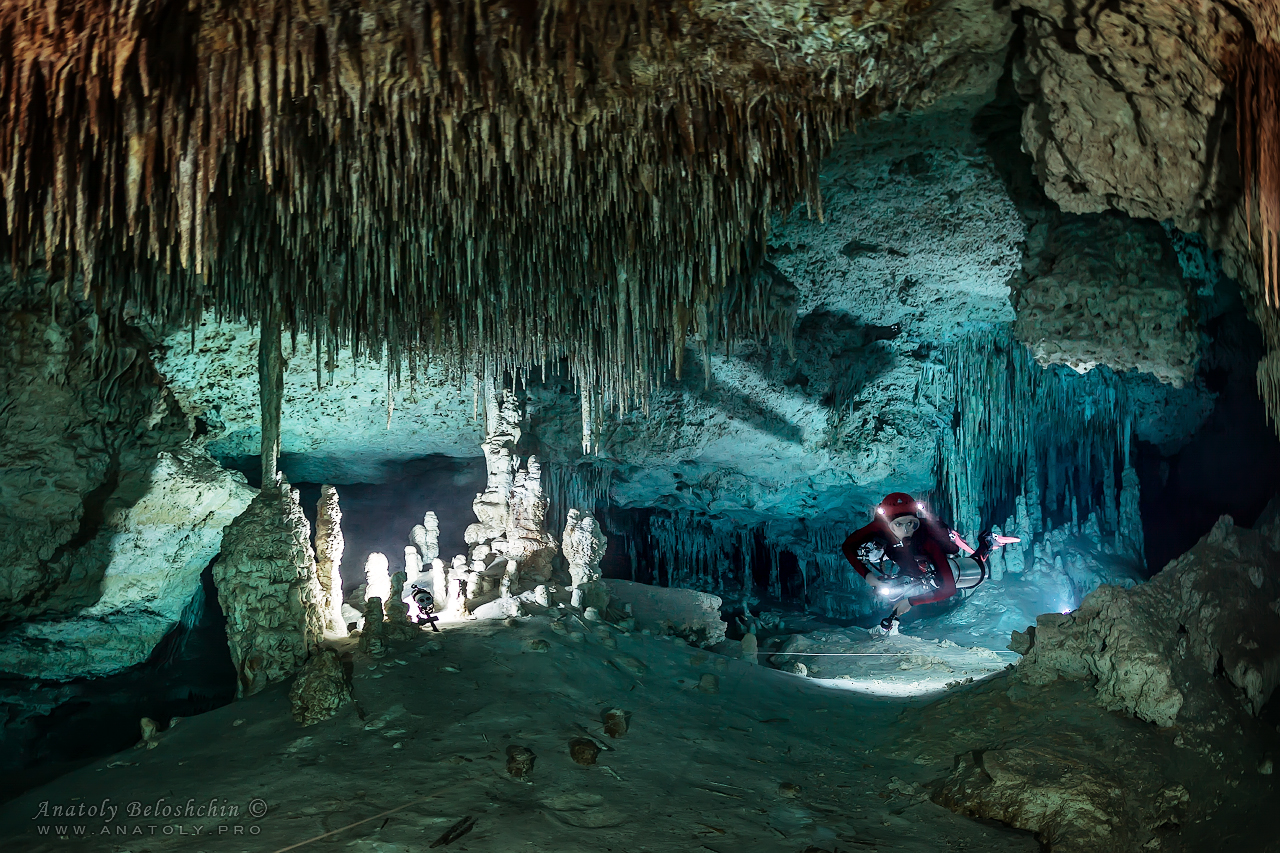 Calimba, Underwater, cave, diving, Mexico, Anatoly Beloshchin