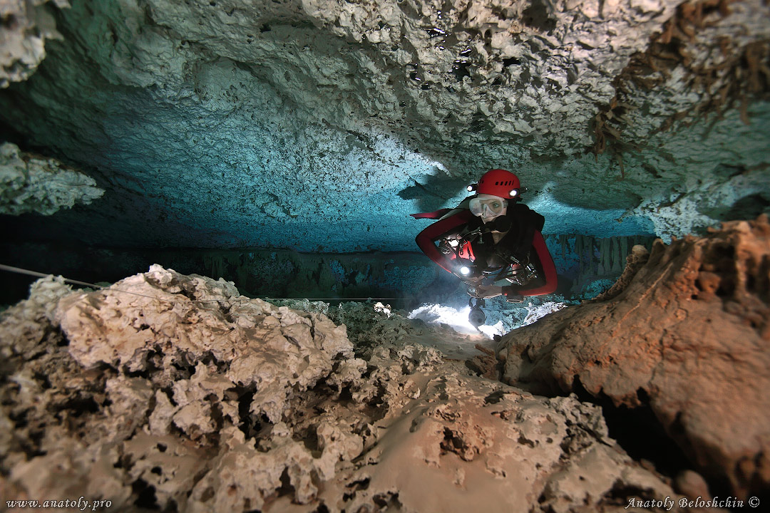 Calavera, Sac Aktun cave system, Anatoly Beloshchin, Белощин