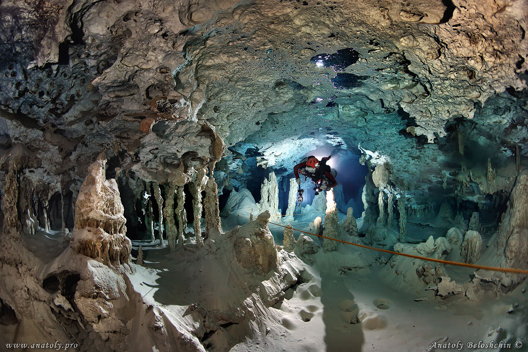 Calavera, Sac Aktun cave system, Anatoly Beloshchin, Белощин