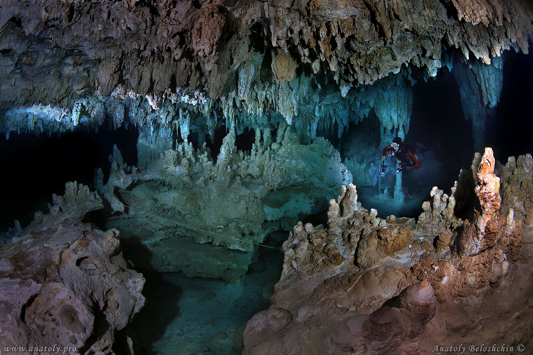 Grand Cenote, Sac Aktun cave system, Anatoly Beloshchin, Белощин