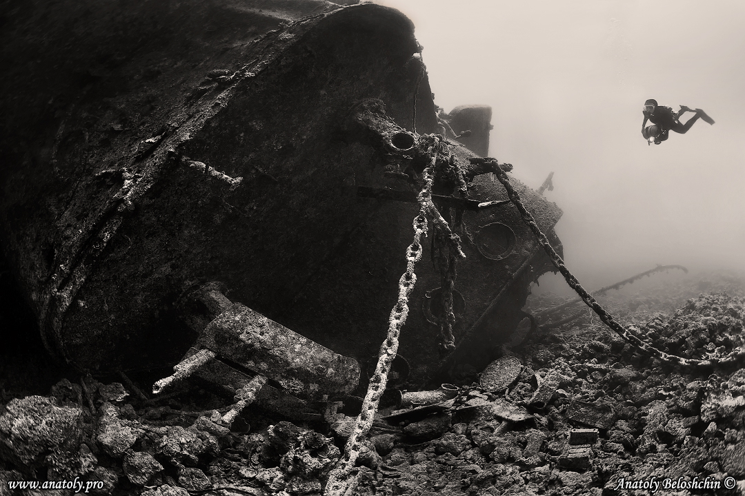 The wreck El Mina. Red Sea